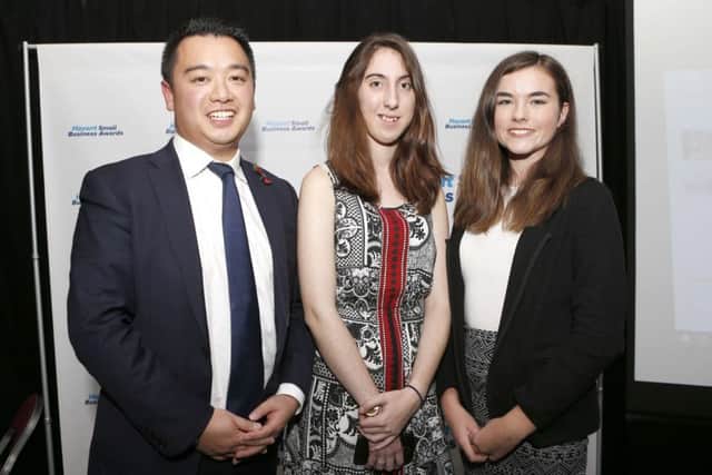 Havant MP
Alan Mak with Anastasia Lonergan, 15, and Caitlin Walsh, 16 (171529-201)