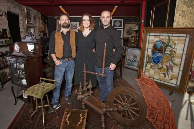 From left, Dave Bean, Morgan Barnes and Stefano Pollina are Keepers of the Peculiar Picture: Stefano Pollina