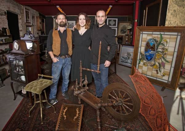 From left, Dave Bean, Morgan Barnes and Stefano Pollina are Keepers of the Peculiar Picture: Stefano Pollina