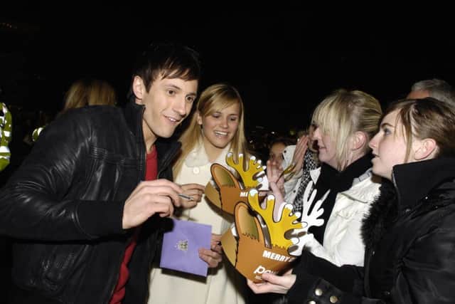 Sean and Sarah Smith meet their fans in the Guildhall Square.
Picture: Steve Reid