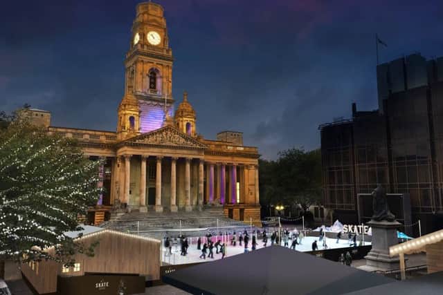 What the ice rink will look like in Guildhall Square