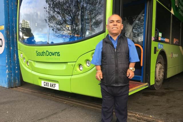 Frank next to his favoured double-decker