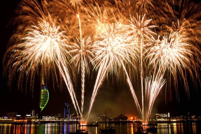 The fireworks seen from Gosport.  Picture : Dave Taylor