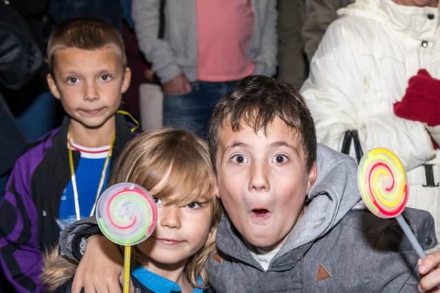 Excited youngsters in the crowd Picture: Mike Cooter