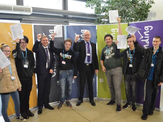 Students and staff celebrate as Fareham College is named 'outstanding' by Ofste