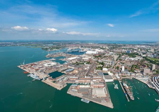 An aerial view of Portsmouth Harbour.   Picture: Shaun Roster PPP-170908-102625001