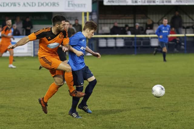 Callum Dart scored the winner for Baffins Milton Rovers in their FA Trophy match. Picture: Neil Marshall