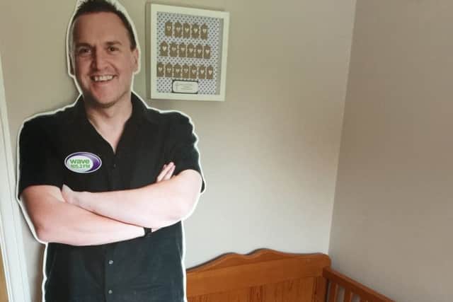 A cut-out of Rick helps his two-year-old daughter Holly get to sleep
