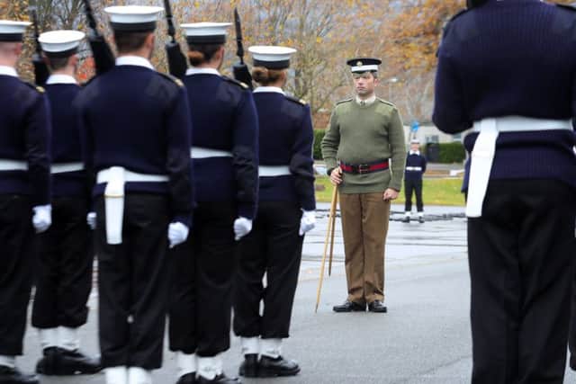 Sergeant Anthony Mark from the British Army puts the Royal Navy through their paces