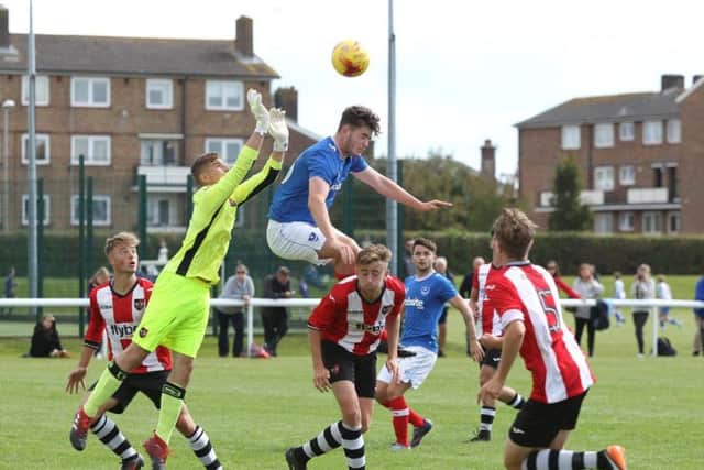 Bradley Letbridge netted for Pompey Academy against Bourne
