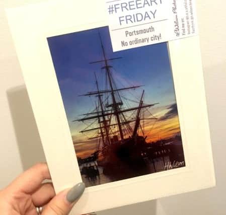 The photo of HMS Warrior which Hannah Wilson will be putting out for next week's Free Art Friday