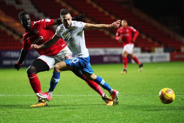Milan Lalkovic in action against Charlton. Picture: Joe Pepler