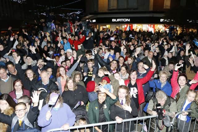 Eager crowds at the Christmas lights switch-on in Commercial Road, Portsmouth
