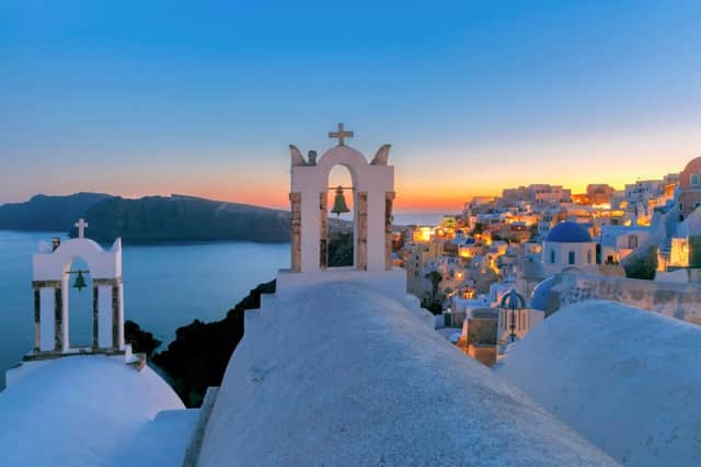 Santorini sunset: paradise, but constant Greek sunshine can wear thin