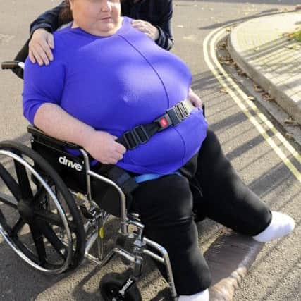 Sarah Allen in a non-motorised wheelchair
Picture: Malcolm Wells (171027-7376)