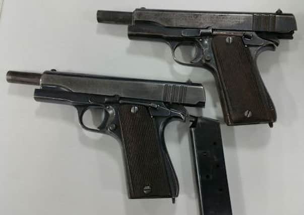 Handguns used in the Falklands conflict handed in to Sussex police during a two-week firearms surrender that started on November 13