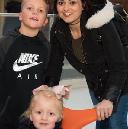 Charlie and Chloe Ford with their mum Jade Williams