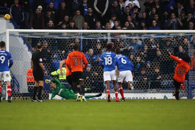 Nile Ranger misses his penalty. Picture: Joe Pepler