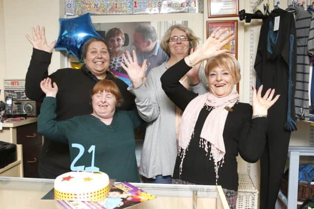 Staff Andrea Pledge, Ellie Hardy, Susan Hazzard and Mary Ramsay celebrating 21 years in Cosham. Picture: Habibur Rahman