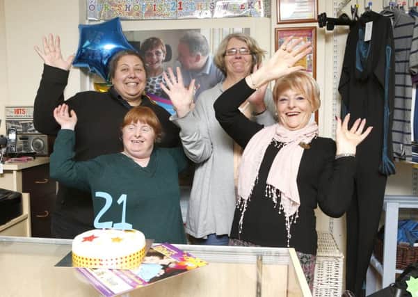 Staff Andrea Pledge, Ellie Hardy, Susan Hazzard and Mary Ramsay celebrating 21 years in Cosham. Picture: Habibur Rahman