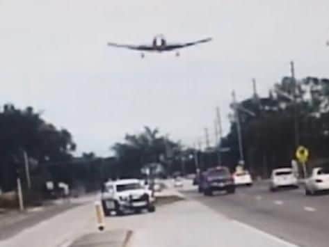 The plane about to crash