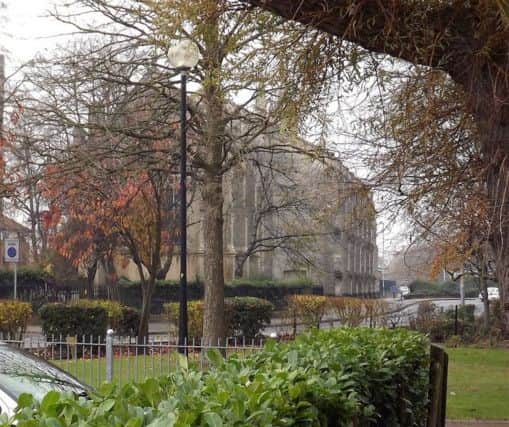 Looking across Church Street to All Saints Church today.