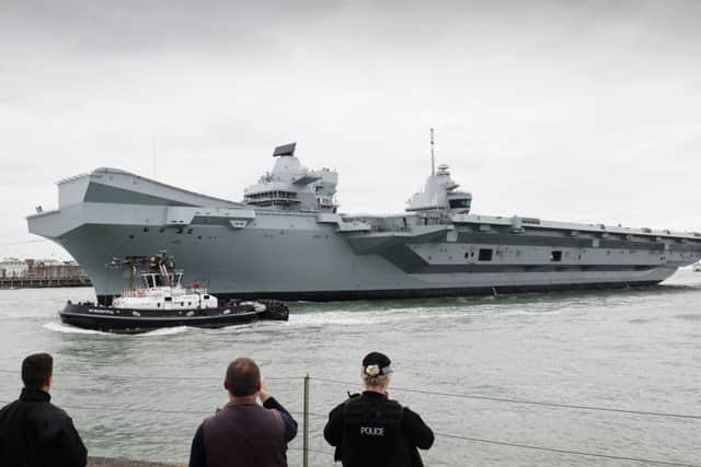 HMS Queen Elizabeth returns back to her home base. Picture: Royal Navy/Ministry of Defence