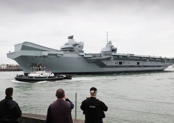 HMS Queen Elizabeth returns back to her home base. Picture: Royal Navy/Ministry of Defence