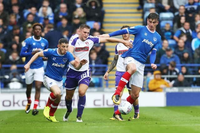 Conor Chaplin, left, and Oli Hawkins, right, are two options to replace the injured Brett Pitman against Plymouth. Picture: Joe Pepler