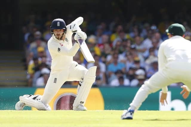 James Vince in action on day one of the Ashes at the Gabba in Brisbane